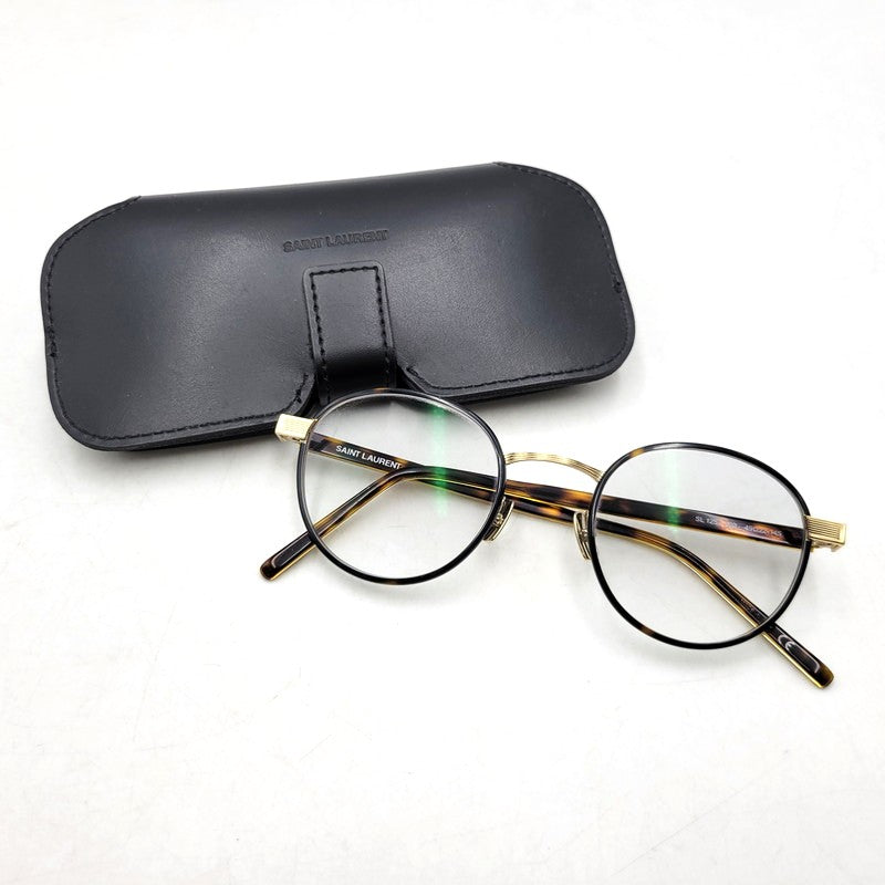 【中古品】【メンズ/レディース】 SAINT LAURENT サンローラン SL125 003 SUNGLASSES サングラス 183-260706-kh-06-izu サイズ：49□22-145 カラー：ブラウン系×ゴールド 万代Net店