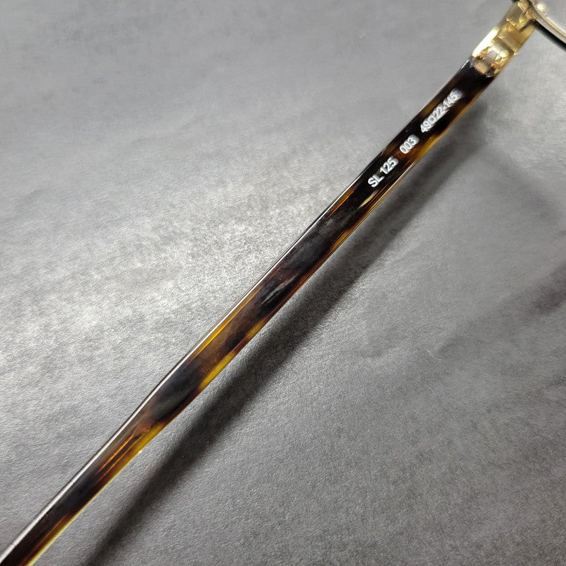 【中古品】【メンズ/レディース】 SAINT LAURENT サンローラン SL125 003 SUNGLASSES サングラス 183-260706-kh-06-izu サイズ：49□22-145 カラー：ブラウン系×ゴールド 万代Net店