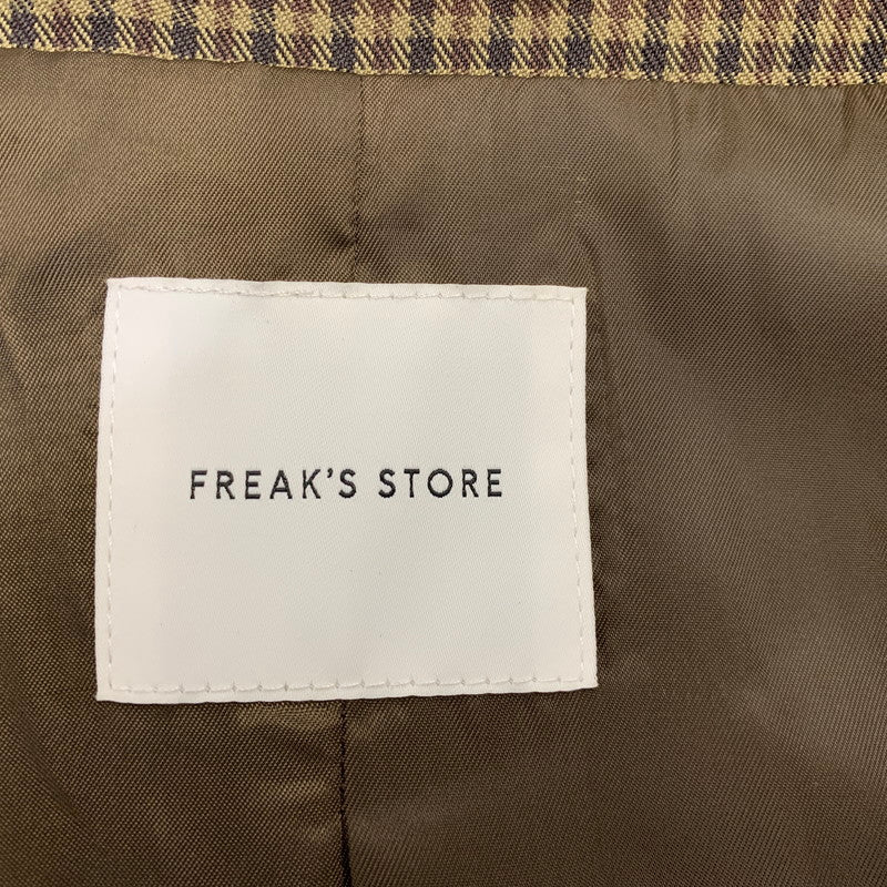 【中古品】【メンズ】 FREAK'S STORE フリークスストア 203-1554 CHECK TAILORED SET-UP チェック テーラード セットアップ 147-260709-kh-09-izu サイズ：M カラー：ブラウン系 万代Net店