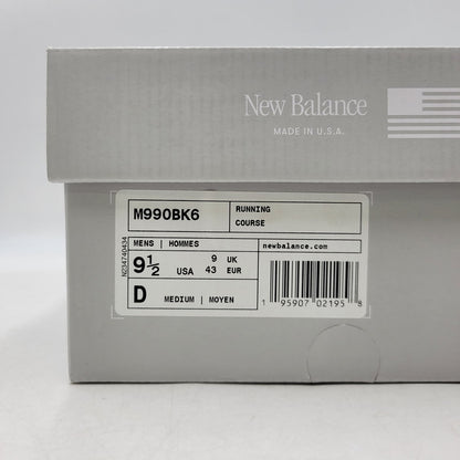 【中古品】【メンズ】 NEW BALANCE ニューバランス 990V6 M990BK6 スニーカー シューズ 靴 162-260706-ay-06-izu サイズ：27.5cm カラー：ブラック 万代Net店