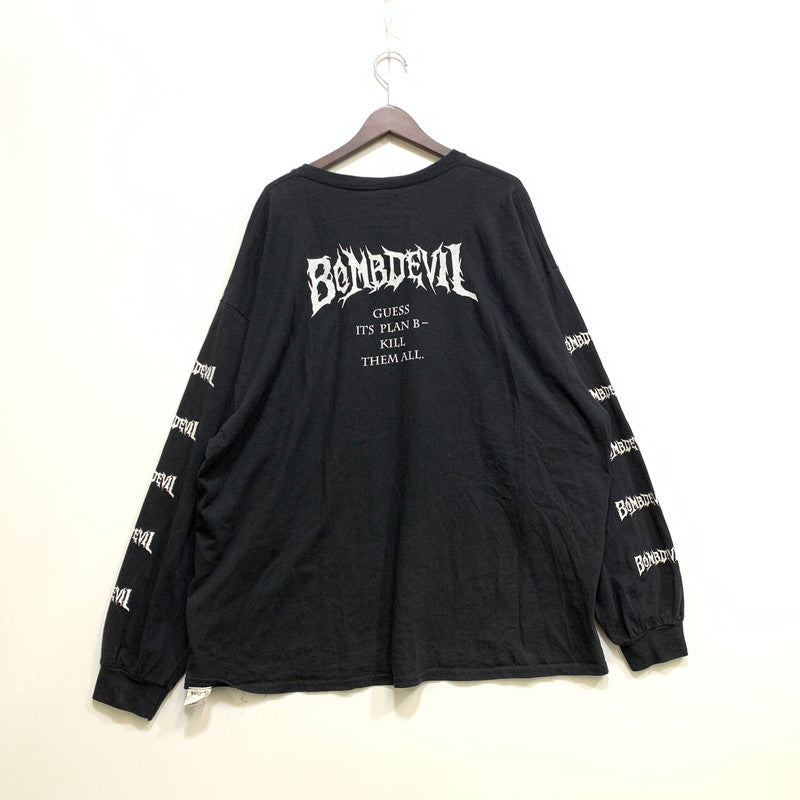 【中古品】【メンズ】 GLAMB グラム × チェンソーマン BOMB DEVIL LONG SLEEVE T ロングスリーブ Tシャツ トップス 長袖 142-260708-yn-08-izu サイズ：XL カラー：ブラック 万代Net店