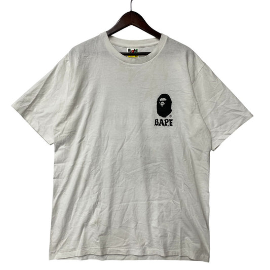【中古品】【メンズ】 A BATHING APE アベイシングエイプ JAPAN CULTURE LETTERED TEE 001TEJ701013M ジャパン カルチャー レタード Tシャツ 半袖 142-260713-as-11-izu サイズ：XL カラー：ホワイト 万代Net店