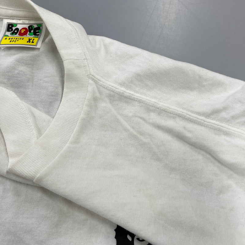 【中古品】【メンズ】 A BATHING APE アベイシングエイプ JAPAN CULTURE LETTERED TEE 001TEJ701013M ジャパン カルチャー レタード Tシャツ 半袖 142-260713-as-11-izu サイズ：XL カラー：ホワイト 万代Net店