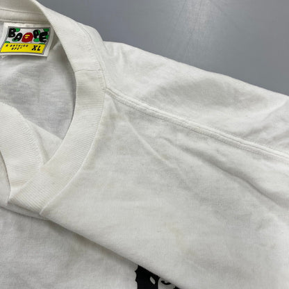 【中古品】【メンズ】 A BATHING APE アベイシングエイプ JAPAN CULTURE LETTERED TEE 001TEJ701013M ジャパン カルチャー レタード Tシャツ 半袖 142-260713-as-11-izu サイズ：XL カラー：ホワイト 万代Net店