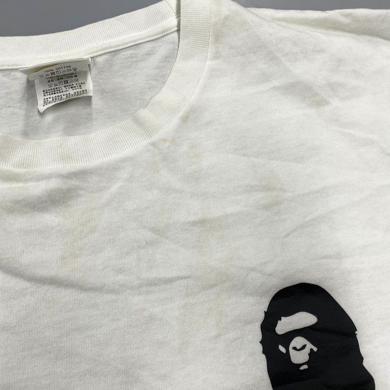【中古品】【メンズ】 A BATHING APE アベイシングエイプ JAPAN CULTURE LETTERED TEE 001TEJ701013M ジャパン カルチャー レタード Tシャツ 半袖 142-260713-as-11-izu サイズ：XL カラー：ホワイト 万代Net店