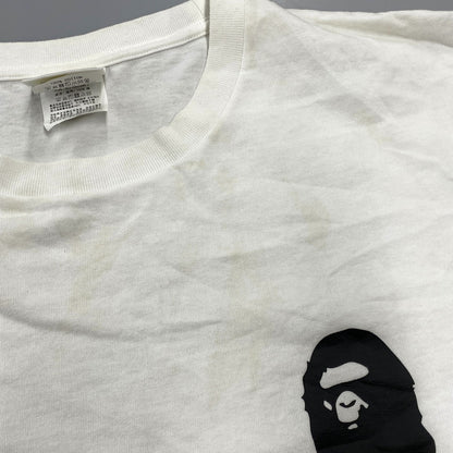 【中古品】【メンズ】 A BATHING APE アベイシングエイプ JAPAN CULTURE LETTERED TEE 001TEJ701013M ジャパン カルチャー レタード Tシャツ 半袖 142-260713-as-11-izu サイズ：XL カラー：ホワイト 万代Net店