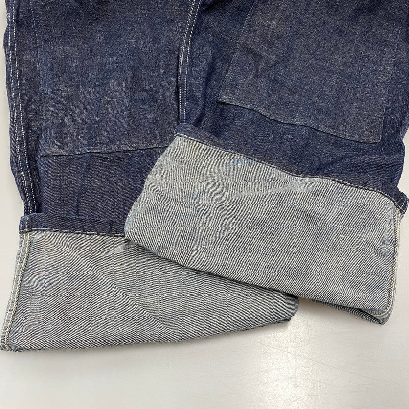 【中古品】【メンズ】 EVISU エヴィス カモメ×戒 DENIM DOUBLEKNEE OVERALLS デニム ダブルニー オーバーオール 145-260706-cs-10-izu サイズ：42 カラー：インディゴ 万代Net店