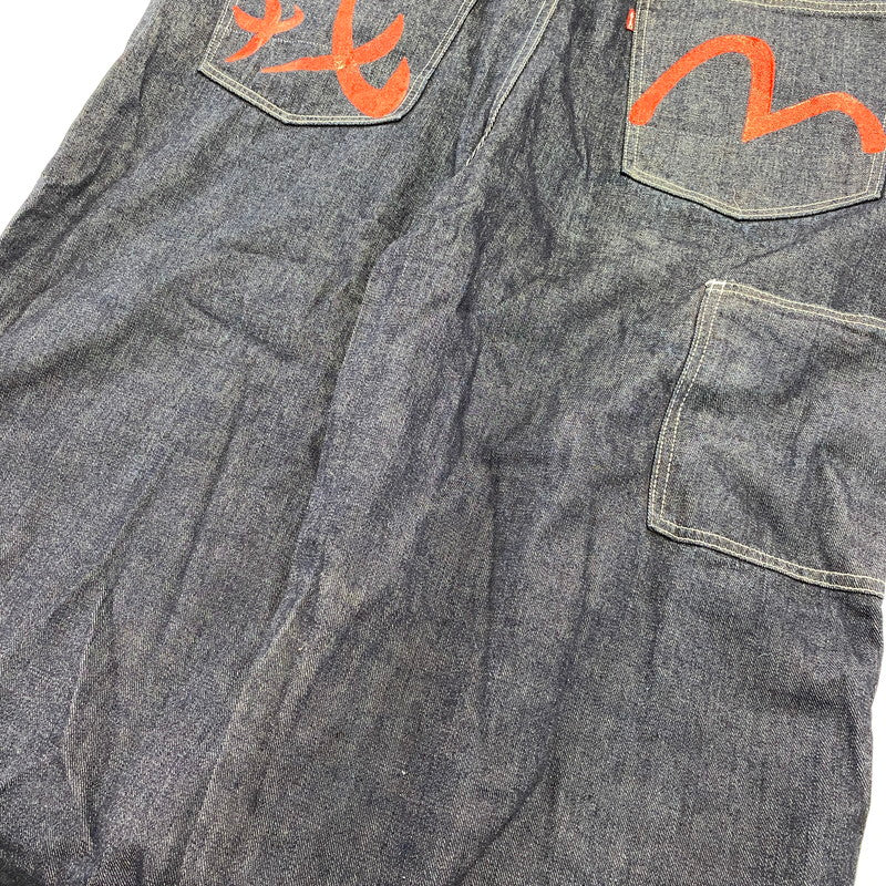 【中古品】【メンズ】 EVISU エヴィス カモメ×戒 DENIM DOUBLEKNEE OVERALLS デニム ダブルニー オーバーオール 145-260706-cs-10-izu サイズ：42 カラー：インディゴ 万代Net店