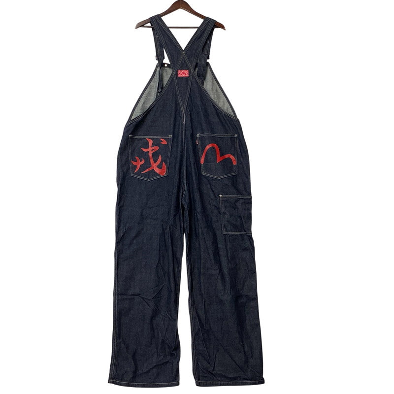【中古品】【メンズ】 EVISU エヴィス カモメ×戒 DENIM DOUBLEKNEE OVERALLS デニム ダブルニー オーバーオール 145-260706-cs-10-izu サイズ：42 カラー：インディゴ 万代Net店