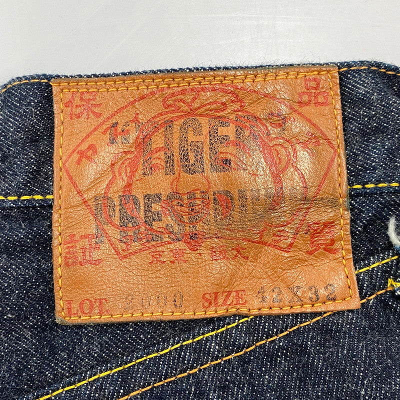 【中古品】【メンズ】 EVISU エヴィス LOT.2000 TIGER PRESHRUNK カモメ×ネコ PRINT DENIM PANTS タイガープレシュリンク プリント デニム パンツ ボトムス ズボン 156-260706-cs-11-izu サイズ：42×32 カラー：インディゴ 万代Net店