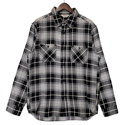 【中古品】【メンズ】 FIVE BROTHER ファイブブラザー CHECK FLANNEL LS SHIRT チェック フランネル ロングスリーブ シャツ 長袖 145-260713-as-10-izu サイズ：L カラー：ブラック×グレー 万代Net店