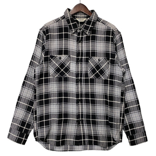 【中古品】【メンズ】 FIVE BROTHER ファイブブラザー CHECK FLANNEL LS SHIRT チェック フランネル ロングスリーブ シャツ 長袖 145-260713-as-10-izu サイズ：L カラー：ブラック×グレー 万代Net店
