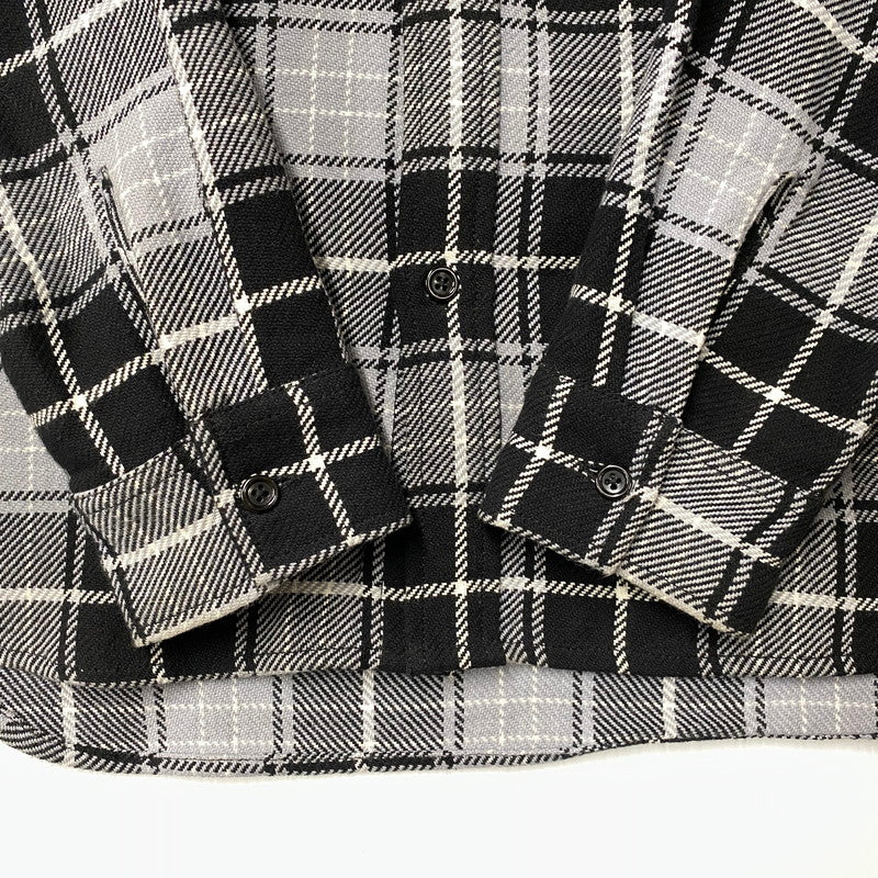 【中古品】【メンズ】 FIVE BROTHER ファイブブラザー CHECK FLANNEL LS SHIRT チェック フランネル ロングスリーブ シャツ 長袖 145-260713-as-10-izu サイズ：L カラー：ブラック×グレー 万代Net店