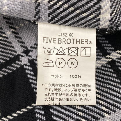【中古品】【メンズ】 FIVE BROTHER ファイブブラザー CHECK FLANNEL LS SHIRT チェック フランネル ロングスリーブ シャツ 長袖 145-260713-as-10-izu サイズ：L カラー：ブラック×グレー 万代Net店