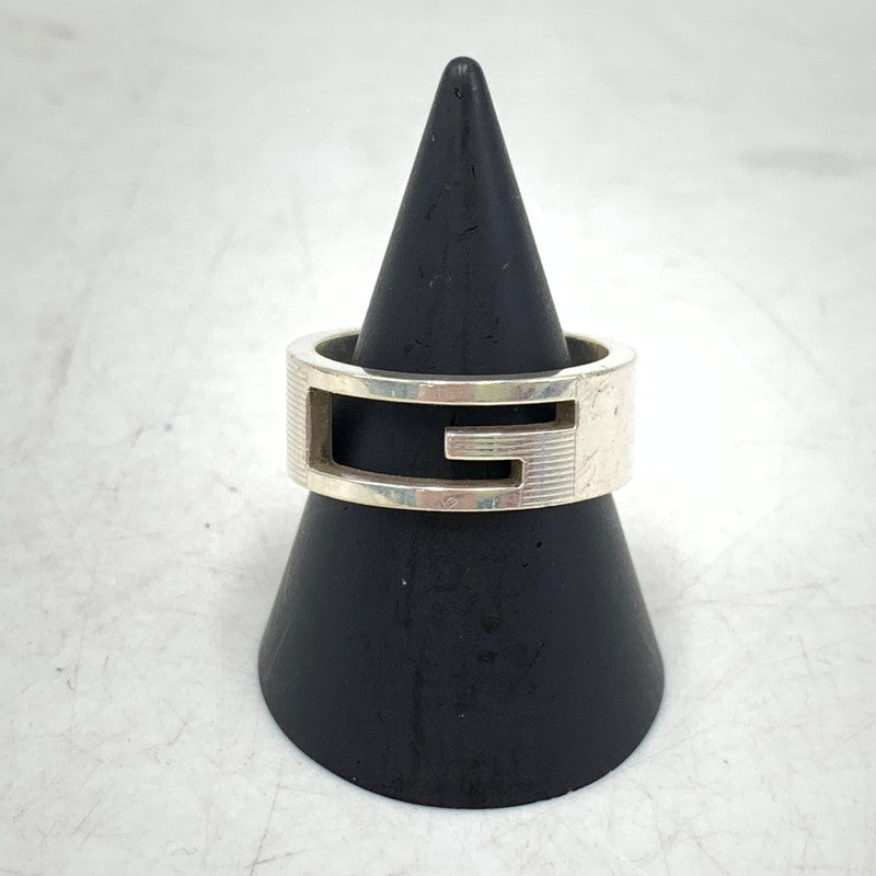 【中古品】【メンズ/レディース】 GUCCI グッチ 925 ブランデッド G RING　指輪 アクセサリー 182-260707-yn-06-izu サイズ：17 カラー：シルバー 万代Net店