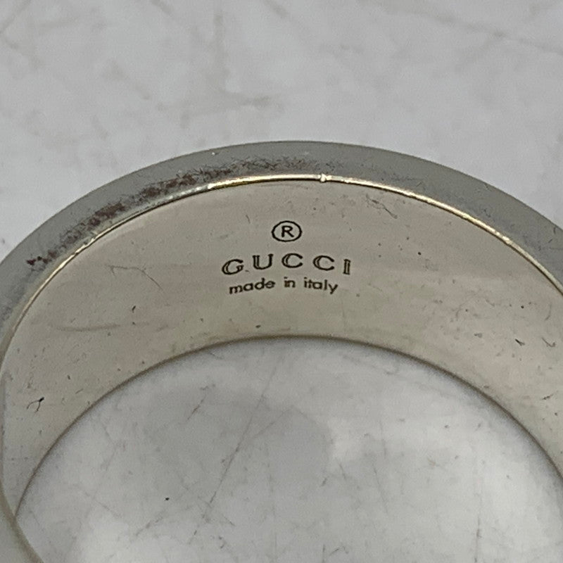 【中古品】【メンズ/レディース】 GUCCI グッチ 925 ブランデッド G RING　指輪 アクセサリー 182-260707-yn-06-izu サイズ：17 カラー：シルバー 万代Net店