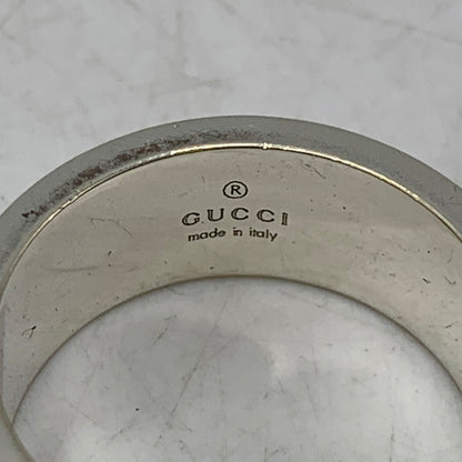 【中古品】【メンズ/レディース】 GUCCI グッチ 925 ブランデッド G RING　指輪 アクセサリー 182-260707-yn-06-izu サイズ：17 カラー：シルバー 万代Net店