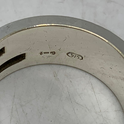 【中古品】【メンズ/レディース】 GUCCI グッチ 925 ブランデッド G RING　指輪 アクセサリー 182-260707-yn-06-izu サイズ：17 カラー：シルバー 万代Net店