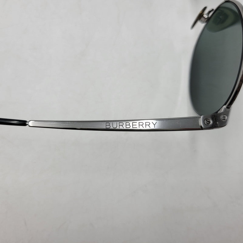 【中古品】【メンズ/レディース】 BURBERRY バーバリー SUNGLASSES B 3109 サングラス 183-260708-as-21-izu サイズ：53□19-145 カラー：シルバー×グリーン系 万代Net店