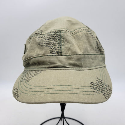 【中古品】【メンズ/レディース】 OLD STUSSY オールド ステューシー HEADGEAR TEXT PRINT WORK CAP ヘッドギア テキストプリント ワークキャップ 帽子 185-260708-as-17-izu サイズ：F カラー：カーキ 万代Net店