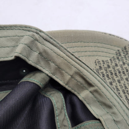 【中古品】【メンズ/レディース】 OLD STUSSY オールド ステューシー HEADGEAR TEXT PRINT WORK CAP ヘッドギア テキストプリント ワークキャップ 帽子 185-260708-as-17-izu サイズ：F カラー：カーキ 万代Net店