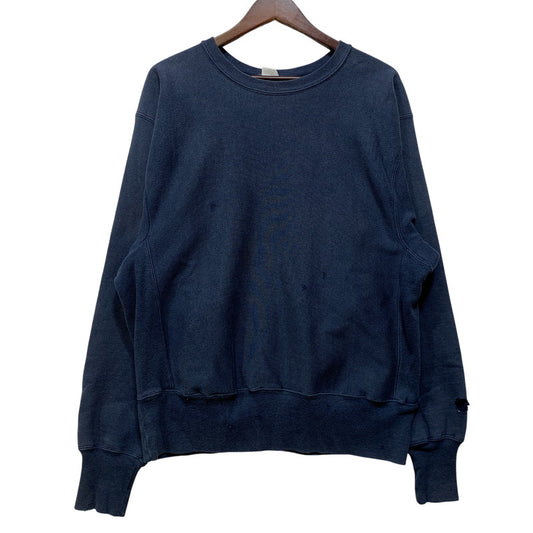 【現状渡し品】【メンズ】 CHANPION チャンピオン DAMAGE REVERSE WEAVE SWEATSHIRT ダメージ リバース ウィーブ スウェットシャツ トップス 146-260709-kh-10-izu カラー：ネイビー 万代Net店
