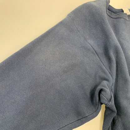 【現状渡し品】【メンズ】 CHANPION チャンピオン DAMAGE REVERSE WEAVE SWEATSHIRT ダメージ リバース ウィーブ スウェットシャツ トップス 146-260709-kh-10-izu カラー：ネイビー 万代Net店