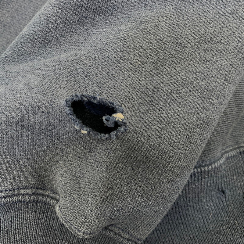【現状渡し品】【メンズ】 CHANPION チャンピオン DAMAGE REVERSE WEAVE SWEATSHIRT ダメージ リバース ウィーブ スウェットシャツ トップス 146-260709-kh-10-izu カラー：ネイビー 万代Net店