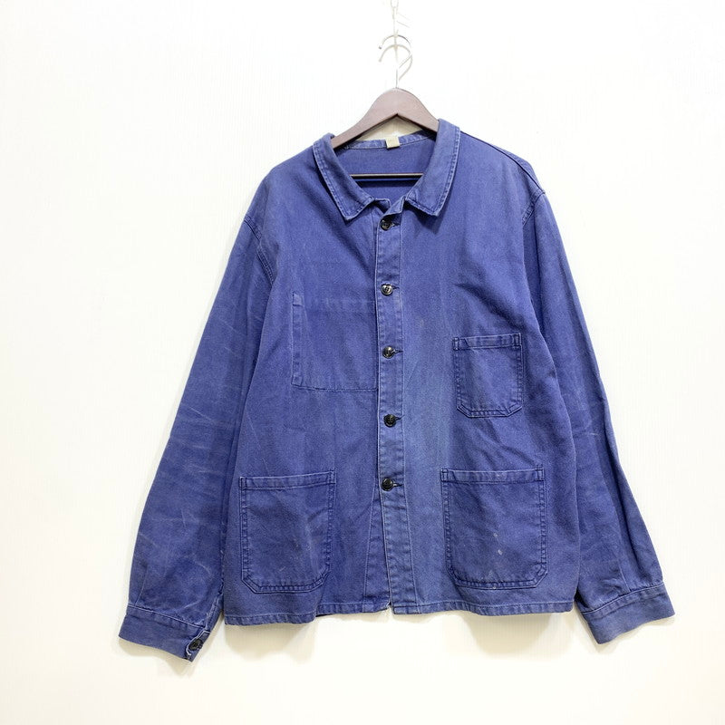 【中古品】【メンズ】 EURO VINTAGE ユーロヴィンテージ MOLESKIN WORK JACKET モールスキン ワーク ジャケット アウター 146-260708-yn-15-izu サイズ：52 カラー：ブルー 万代Net店