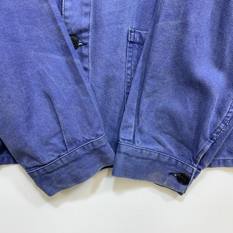 【中古品】【メンズ】 EURO VINTAGE ユーロヴィンテージ MOLESKIN WORK JACKET モールスキン ワーク ジャケット アウター 146-260708-yn-15-izu サイズ：52 カラー：ブルー 万代Net店