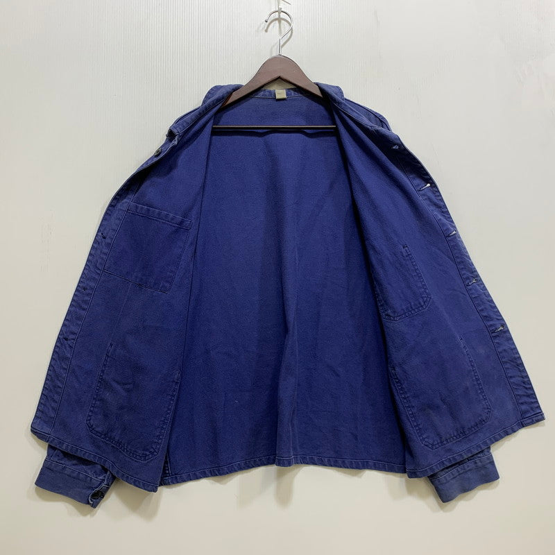 【中古品】【メンズ】 EURO VINTAGE ユーロヴィンテージ MOLESKIN WORK JACKET モールスキン ワーク ジャケット アウター 146-260708-yn-15-izu サイズ：52 カラー：ブルー 万代Net店