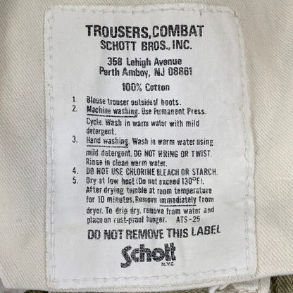 【中古品】【メンズ】 SCHOTT ショット 5730-03 COMBAT コンバット トラウザーズ パンツ ボトムス 156-260709-kh-14-izu サイズ：34×34 カラー：ベージュ系 万代Net店