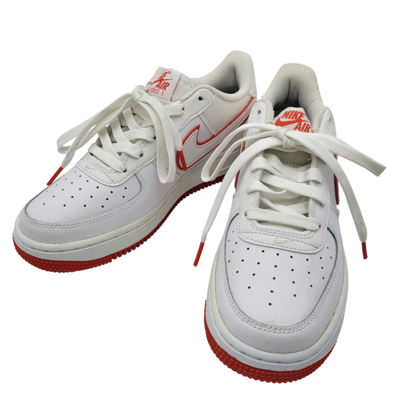 【中古品】【レディース】 NIKE ナイキ GS AIR FORCE 1 LOW DV7762-101 GS エアフォース1 ロー スニーカー 靴 166-260708-as-24-izu サイズ：23.5cm カラー：WHITE/PICANTE RED/WHITE 万代Net店
