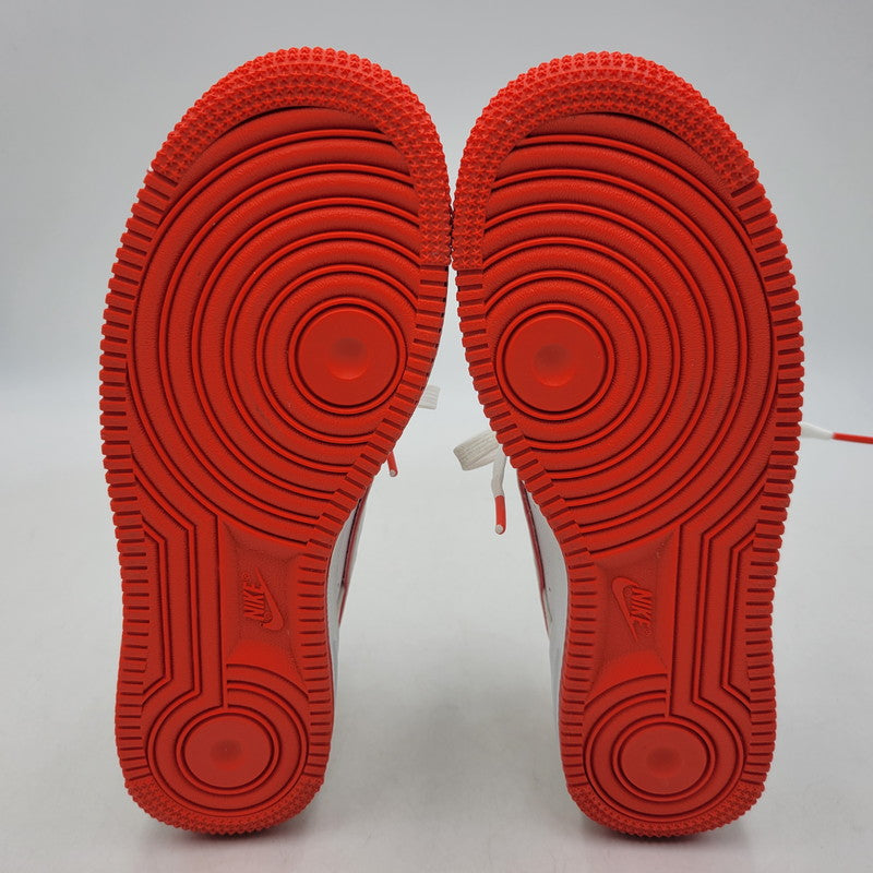 【中古品】【レディース】 NIKE ナイキ GS AIR FORCE 1 LOW DV7762-101 GS エアフォース1 ロー スニーカー 靴 166-260708-as-24-izu サイズ：23.5cm カラー：WHITE/PICANTE RED/WHITE 万代Net店