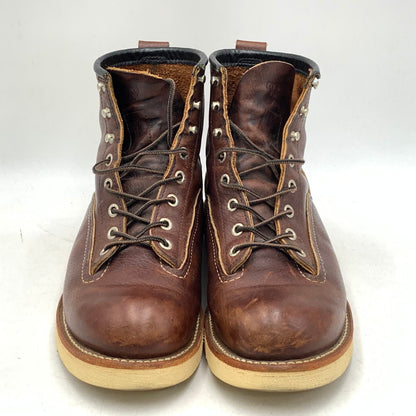 【中古品】【メンズ】 RED WING レッドウィング 2906 07年製 USA製 LINEMAN BOOTS ラインマン ブーツ 靴 シューズ 164-260707-yn-01-izu サイズ：USA9 カラー：ブラウン 万代Net店