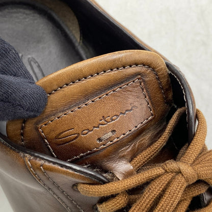 【現状渡し品】【メンズ】 Santoni サントーニ DRESS SHOES ドレスシューズ 靴 164-260713-as-24-izu サイズ：7 1/2 カラー：ブラウン 万代Net店