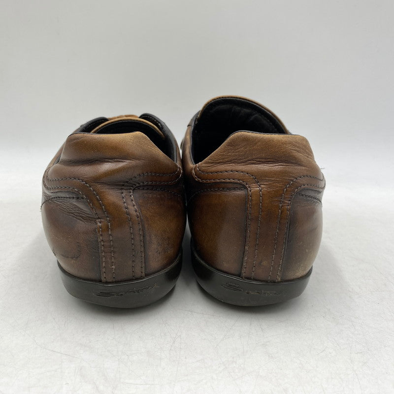 【現状渡し品】【メンズ】 Santoni サントーニ DRESS SHOES ドレスシューズ 靴 164-260713-as-24-izu サイズ：7 1/2 カラー：ブラウン 万代Net店