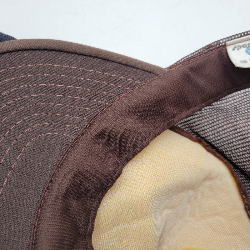 【中古品】【メンズ/レディース】 SPORTSCAP スポーツキャップ B&S AUTO BODY MESH CAP メッシュ キャップ 帽子 185-260708-as-26-izu サイズ：ONE SIZE カラー：ブラウン×イエロー 万代Net店