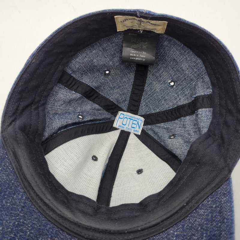 【中古品】【メンズ/レディース】 POTEN ポテン WAREHOUSE ウエアハウス EXPERIMENTAL GARMENT USN DENIM BASEBALL CAP デニム ベースボールキャップ 帽子 185-260708-as-27-izu サイズ：M カラー：インディゴ 万代Net店