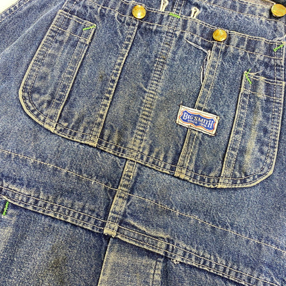 【現状渡し品】【メンズ】 BIG SMITH ビッグスミス DENIM OVERALLS デニム オーバーオール USA製 146-260713-as-16-izu カラー：インディゴ 万代Net店