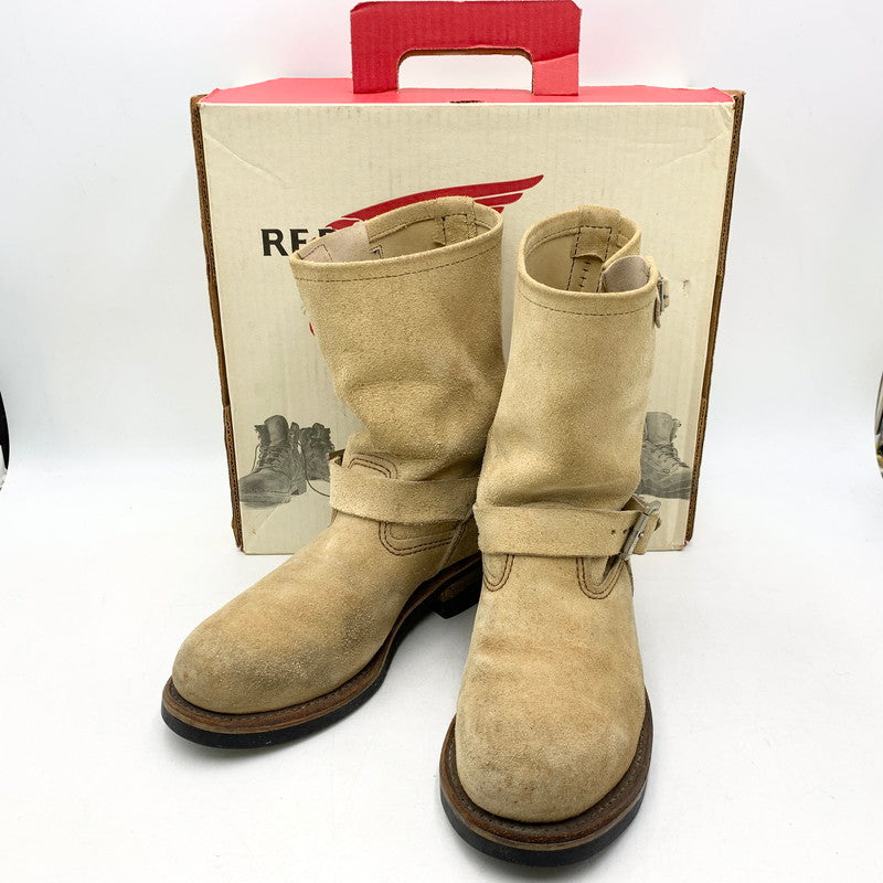 【中古品】【メンズ/レディース】 RED WING レッドウィング 8268 2007年製 00S ENGINEER BOOTS エンジニアブーツ シューズ靴 164-260707-ya-01-izu サイズ：USA8D カラー：ベージュ 万代Net店