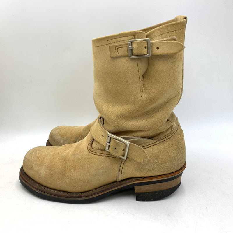 【中古品】【メンズ/レディース】 RED WING レッドウィング 8268 2007年製 00S ENGINEER BOOTS エンジニアブーツ シューズ靴 164-260707-ya-01-izu サイズ：USA8D カラー：ベージュ 万代Net店