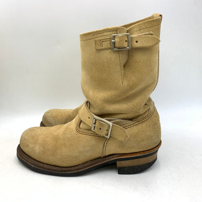 【中古品】【メンズ/レディース】 RED WING レッドウィング 8268 2007年製 00S ENGINEER BOOTS エンジニアブーツ シューズ靴 164-260707-ya-01-izu サイズ：USA8D カラー：ベージュ 万代Net店