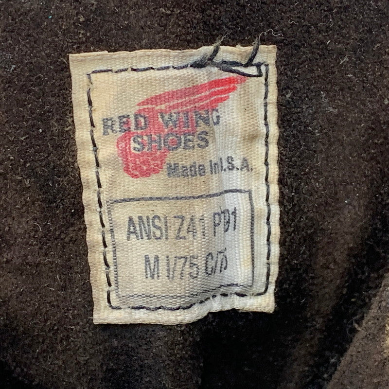【現状渡し品】【メンズ/レディース】 RED WING レッドウィング PT91 プリント羽タグ 茶芯 90S LOGGER BOOTS ロガーブーツ シューズ 靴 164-260707-ya-04-izu サイズ：8D カラー：ブラック系 万代Net店