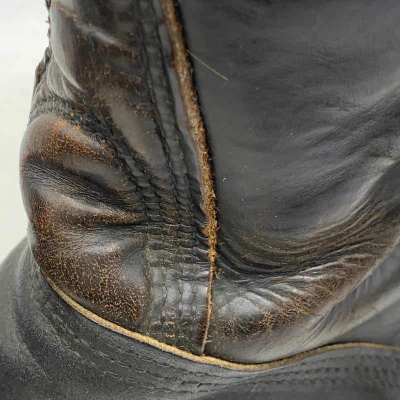 【現状渡し品】【メンズ/レディース】 RED WING レッドウィング PT91 プリント羽タグ 茶芯 90S LOGGER BOOTS ロガーブーツ シューズ 靴 164-260707-ya-04-izu サイズ：8D カラー：ブラック系 万代Net店