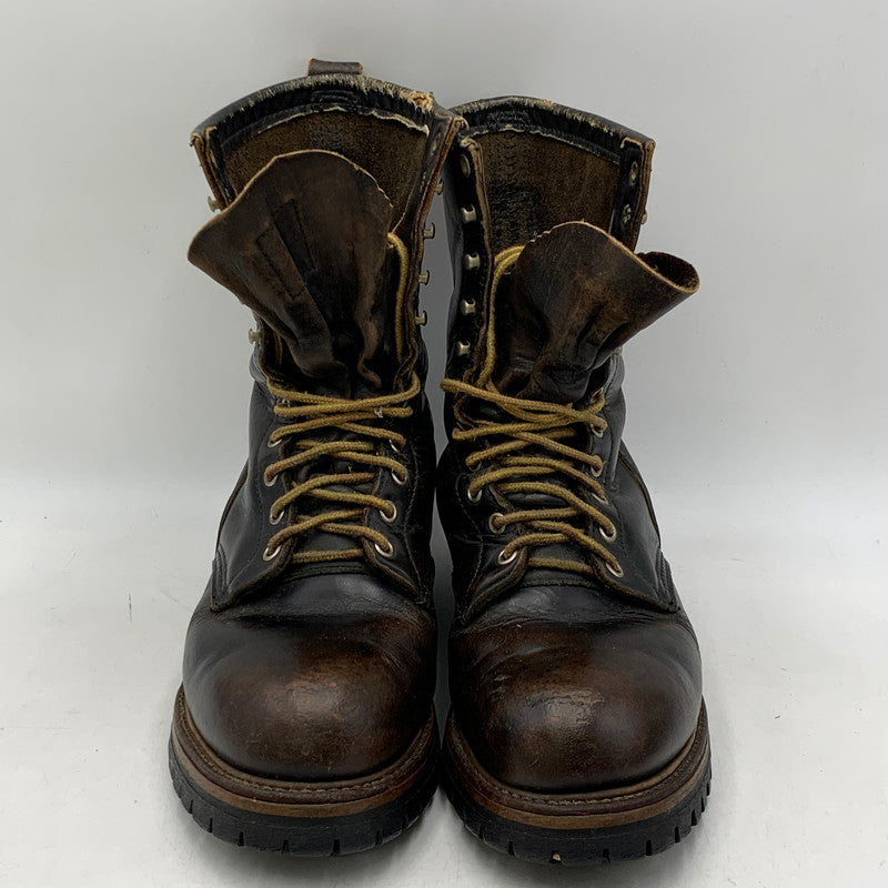 【現状渡し品】【メンズ/レディース】 RED WING レッドウィング PT91 プリント羽タグ 茶芯 90S LOGGER BOOTS ロガーブーツ シューズ 靴 164-260707-ya-04-izu サイズ：8D カラー：ブラック系 万代Net店
