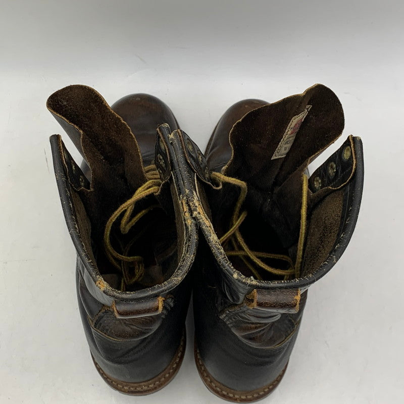 【現状渡し品】【メンズ/レディース】 RED WING レッドウィング PT91 プリント羽タグ 茶芯 90S LOGGER BOOTS ロガーブーツ シューズ 靴 164-260707-ya-04-izu サイズ：8D カラー：ブラック系 万代Net店