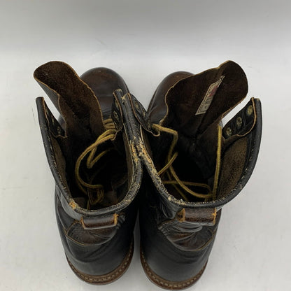 【現状渡し品】【メンズ/レディース】 RED WING レッドウィング PT91 プリント羽タグ 茶芯 90S LOGGER BOOTS ロガーブーツ シューズ 靴 164-260707-ya-04-izu サイズ：8D カラー：ブラック系 万代Net店