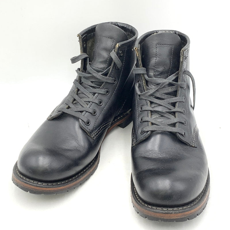 【中古品】【メンズ/レディース】 RED WING レッドウィング 9014 14年製 USA製 BECKMAN ベックマン ブーツ 靴 シューズ 164-260707-yn-03-izu サイズ：26cm カラー：ブラック 万代Net店