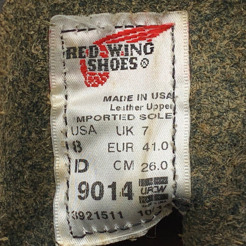 【中古品】【メンズ/レディース】 RED WING レッドウィング 9014 14年製 USA製 BECKMAN ベックマン ブーツ 靴 シューズ 164-260707-yn-03-izu サイズ：26cm カラー：ブラック 万代Net店